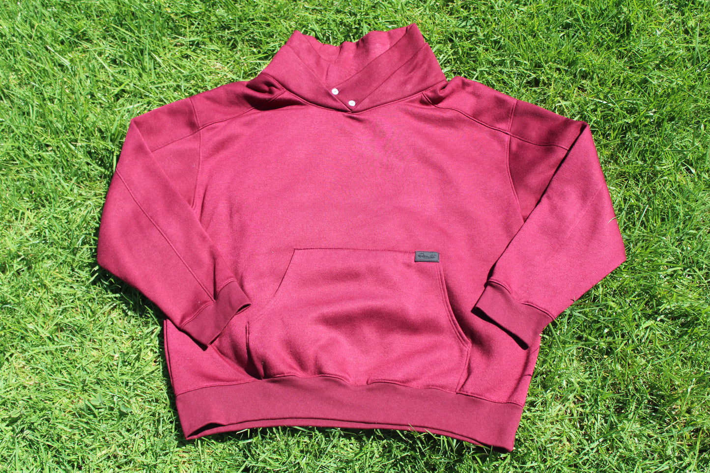 Wine Shawl Collar Sweater