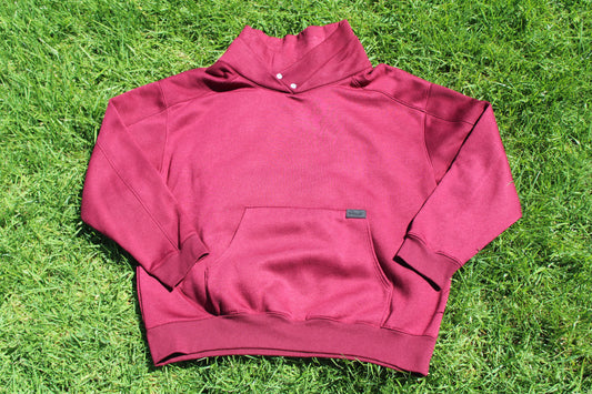 Wine Shawl Collar Sweater
