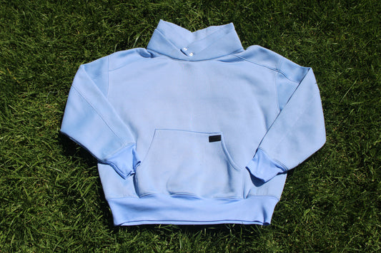 Baby Blue Shawl Collar Sweater