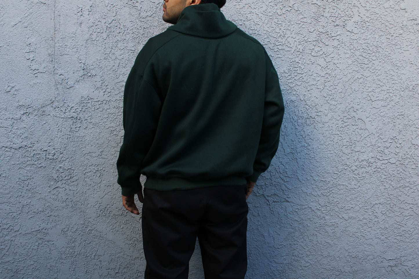 Dark Green Shawl Collar Sweater